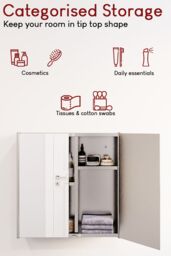 Home Discount Bath Vida Stainless Steel Mirrored Wall Cabinet (ALREADY ASSEMBLED) in Silver - thumbnail 3