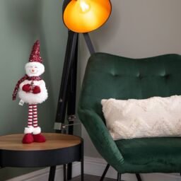 Samuel Alexander 50cm Large Soft Fabric Standing Snow Christmas Decoration in White - thumbnail 2