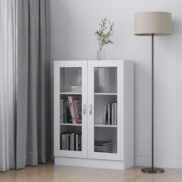 Berkfield Home Vitrine Cabinet White 82.5x30.5x115 cm Engineered Wood