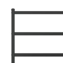 Berkfield Home Metal Bed Frame without Mattress with Headboard Black 180x200cm - Size: Super King - thumbnail 8