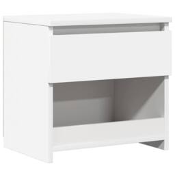 Berkfield Home Elegant Bedside Cabinet White 40x30x39 cm Engineered Wood - Size: 40 x 30 x 39 cm - thumbnail 3