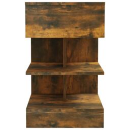 Berkfield Home Bedside Cabinets 2 pcs Smoked Oak 40x35x65 cm Engineered Wood in Brown - Size: 40 x 35 x 65 cm - thumbnail 6