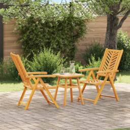 Berkfield Home Stylish 3 pcs Brown Solid acacia wood - thumbnail 2