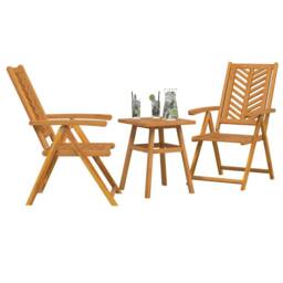 Berkfield Home Stylish 3 pcs Brown Solid acacia wood - thumbnail 4