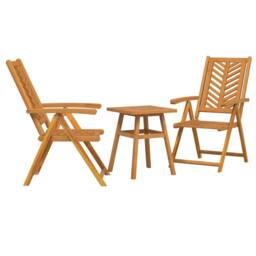 Berkfield Home Stylish 3 pcs Brown Solid acacia wood - thumbnail 3
