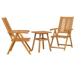 Berkfield Home Stylish 3 pcs Brown Solid acacia wood - thumbnail 6