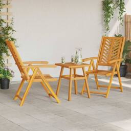 Berkfield Home Stylish 3 pcs Brown Solid acacia wood - thumbnail 5