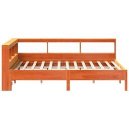 Berkfield Home Bookcase Bed without Mattress Wax Brown 120x190 cm Solid Wood Pine - thumbnail 8