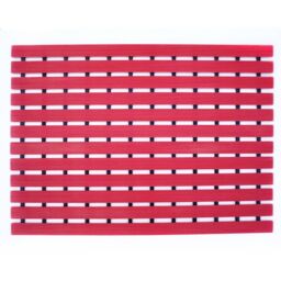 Nicoman PVC Duckboard Anti Slip Shower Mat Bath Mat 61cm x 43cm in Red - Size: 61 cm x 43 cm - thumbnail 1