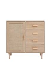 H&O Direct Wood & Rattan Accent Side Cabinet in Natural - thumbnail 4