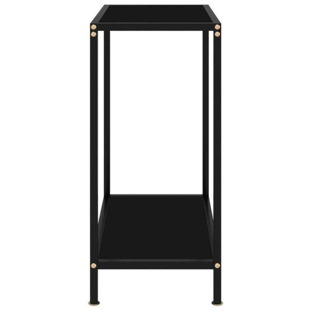 Berkfield Home Stylish Console Table Black 60x35x75 cm Tempered Glass - Size: 60 x 35 x 75 cm - image 1