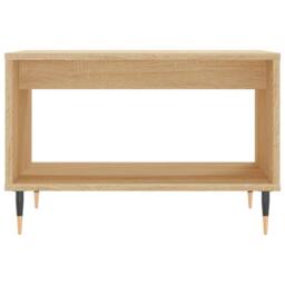 Berkfield Home Decorative Coffee Table Sonoma Oak 60x50x40 cm Engineered Wood in Light Brown - Size: 60 x 50 x 40 cm - thumbnail 4