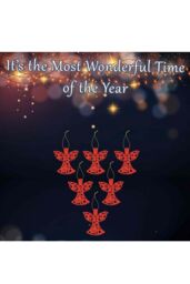 VFM e-Store Christmas Tree Decoration Hanging Glitter Angel 6 Red - thumbnail 3
