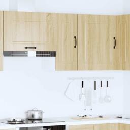 Berkfield Home Kitchen Wall Cabinet Kalmar Sonoma Oak Engineered Wood in Light Tan - thumbnail 1