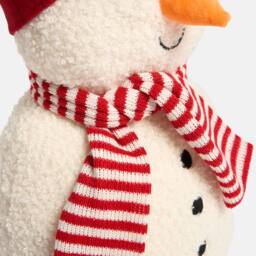 OHS Xmas Snowman Shaped Scatter Cushion Decorative Pillow in White - thumbnail 5
