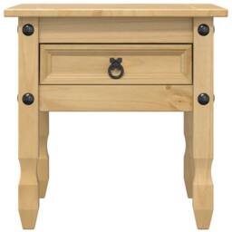 Berkfield Home Side Table Corona 50x50x50 cm Solid Wood Pine in Light Tan - Size: 50 x 50 x 50 cm - thumbnail 4