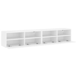 Berkfield Home TV Wall Cabinets 2 pcs White 80x30x30 cm Engineered Wood - Size: 80 x 30 x 30 cm - thumbnail 7