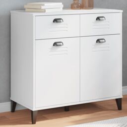 Berkfield Home Sideboard VIKEN White 80x40x80 cm Engineered Wood - Size: 80 x 40 x 80 cm - thumbnail 1