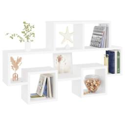 Berkfield Home Decorative Car-shaped Wall Shelf White 82x15x51 cm Engineered Wood - Size: 82 x 15 x 51 cm - thumbnail 5