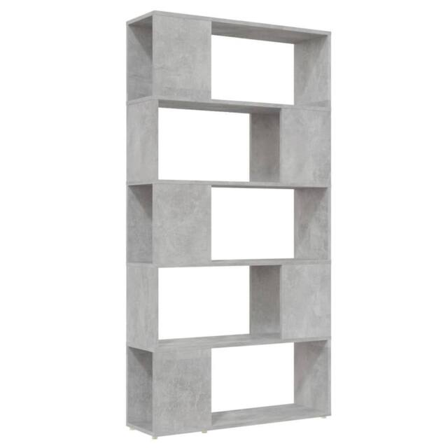 Berkfield Home Book Cabinet Room Divider Concrete Grey 80x24x155 cm Engineered Wood - Size: 80 x 24 x 155 cm - image 1