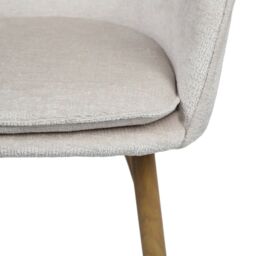 Home Garden Direct Muse - Accent Chair in Woven Yarn Fabric Upholstery in Cream - thumbnail 7