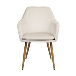Home Garden Direct Muse - Accent Chair in Woven Yarn Fabric Upholstery in Cream - thumbnail 3