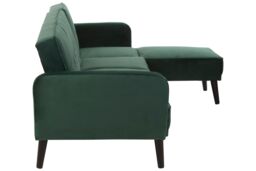 Orsina Serene 3 Seat Sofa Bed, Piped Edges in Green - thumbnail 3