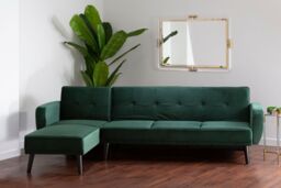 Orsina Serene 3 Seat Sofa Bed, Piped Edges in Green - thumbnail 6