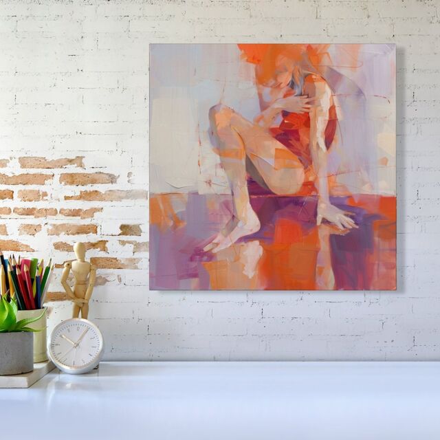 "Warren Reed - Designer Contemplative Rest Canvas - Size: W16"" x H16""" - image 1