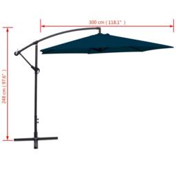 Berkfield Home Cantilever Umbrella 3 m Blue - thumbnail 8