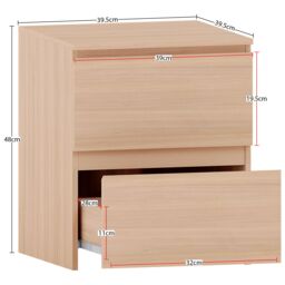 Home Discount Vida Designs Denver 4Pc Bedroom Set(2 Bedside, 3 Drawer Chest, Wardrobe) in Brown - thumbnail 2