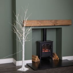Samuel Alexander 1.5m (5ft) Light up Christmas Birch Tree with 64 Warm White LEDs in Beige - thumbnail 7