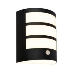 BRILONER Sensor Battery Powered Outdoor Wall Light in Black - thumbnail 2