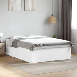Berkfield Home Modern Bed Frame without Mattress White 160x200 cm - thumbnail 2