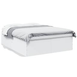 Berkfield Home Modern Bed Frame without Mattress White 160x200 cm - thumbnail 3