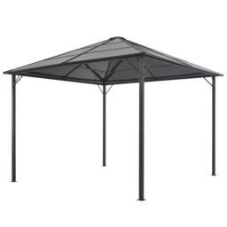 Berkfield Home Gazebo with Roof Aluminium 3x3 m Black - thumbnail 2