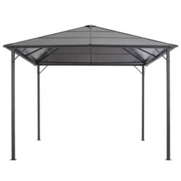 Berkfield Home Gazebo with Roof Aluminium 3x3 m Black - thumbnail 3