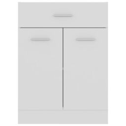 Berkfield Home Drawer Bottom Cabinet White 60x46x81.5 cm Engineered Wood - thumbnail 5