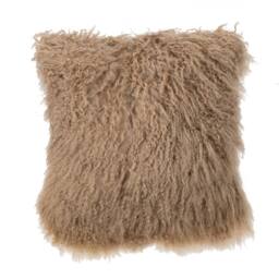 Madison & Mayfair Elegant Taupe Square Cushion - Fleece & Suede Comfort - thumbnail 2