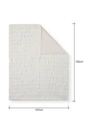 BHS Ruched Faux Fur Throw in Cream - thumbnail 3