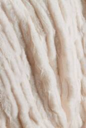 BHS Ruched Faux Fur Throw in Cream - thumbnail 2