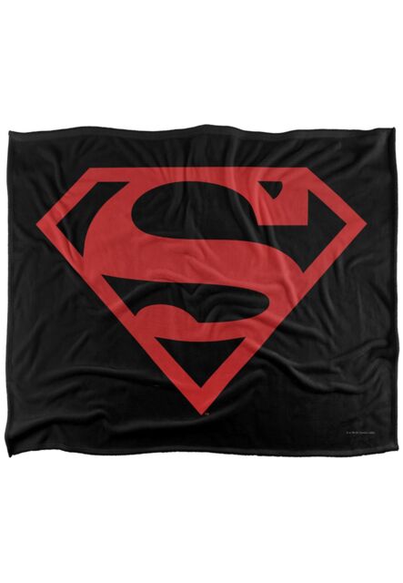 Warner Brothers Superman Logo Officially Licensed Silky Touch Super Soft Throw Blanket 152 x 127 cm in White - image 1