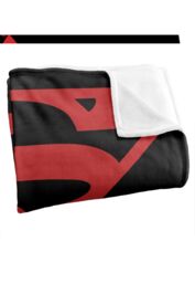 Warner Brothers Superman Logo Officially Licensed Silky Touch Super Soft Throw Blanket 152 x 127 cm in White - thumbnail 3