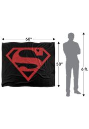 Warner Brothers Superman Logo Officially Licensed Silky Touch Super Soft Throw Blanket 152 x 127 cm in White - thumbnail 5