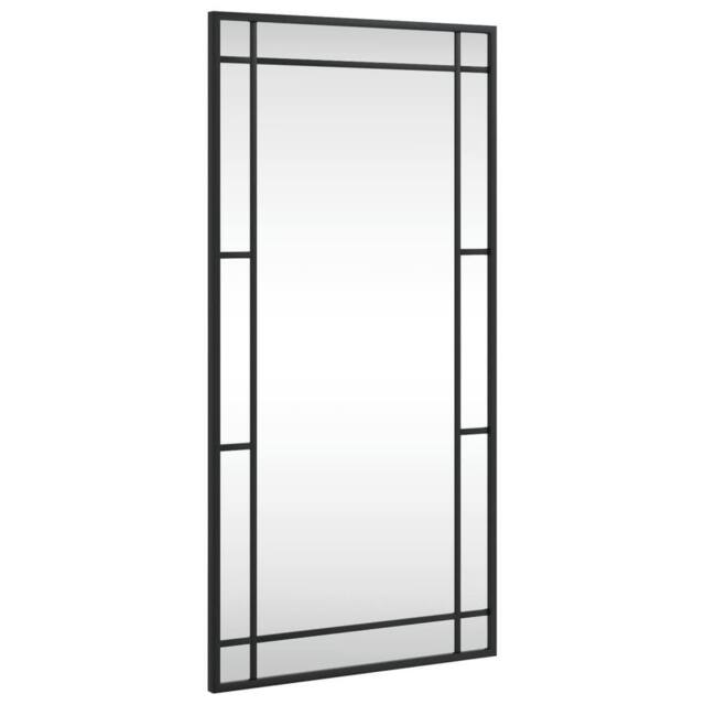 Berkfield Home Wall Mirror Black 40x80 cm Rectangle Iron - image 1
