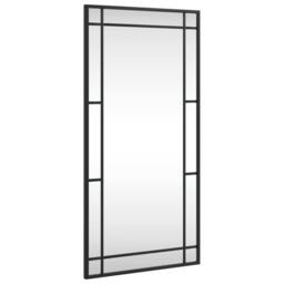 Berkfield Home Wall Mirror Black 40x80 cm Rectangle Iron