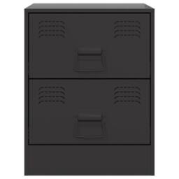 Berkfield Home Bedside Cabinets 2 pcs Black 34.5x39x44 cm Steel - thumbnail 5