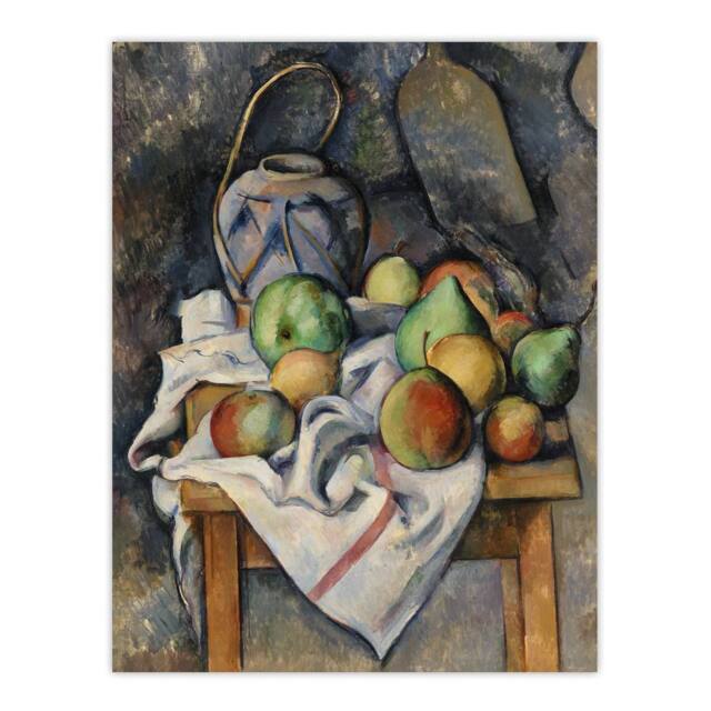 "Artery8 Ginger Jar & Fruit Still Life Paul Cezanne Wall Art Poster Print - Size: W18"" x H24""" - image 1