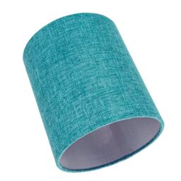 Happy Homewares Contemporary & Sleek Linen Fabric Lampshade in Teal - Size: 6 inches - thumbnail 4