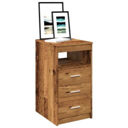 Berkfield Home Drawer Cabinet Old Wood 40x50x76 cm Engineered Wood in Brown - Size: 40 x 50 x 76 cm - thumbnail 4